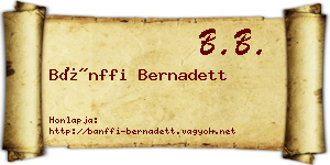 Bánffi Bernadett névjegykártya